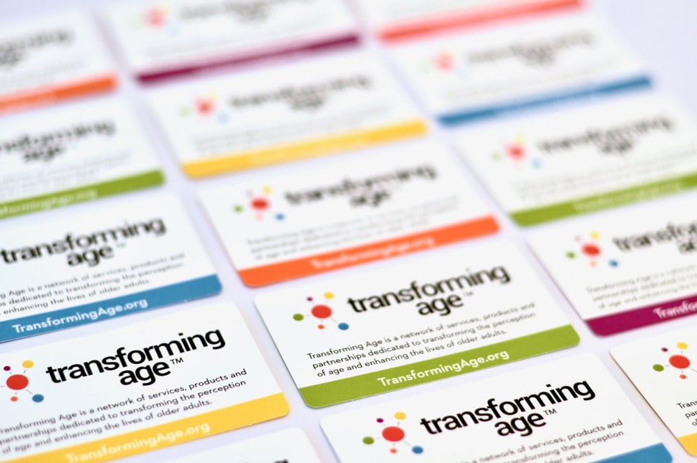 Transforming Age cards - senior marketing